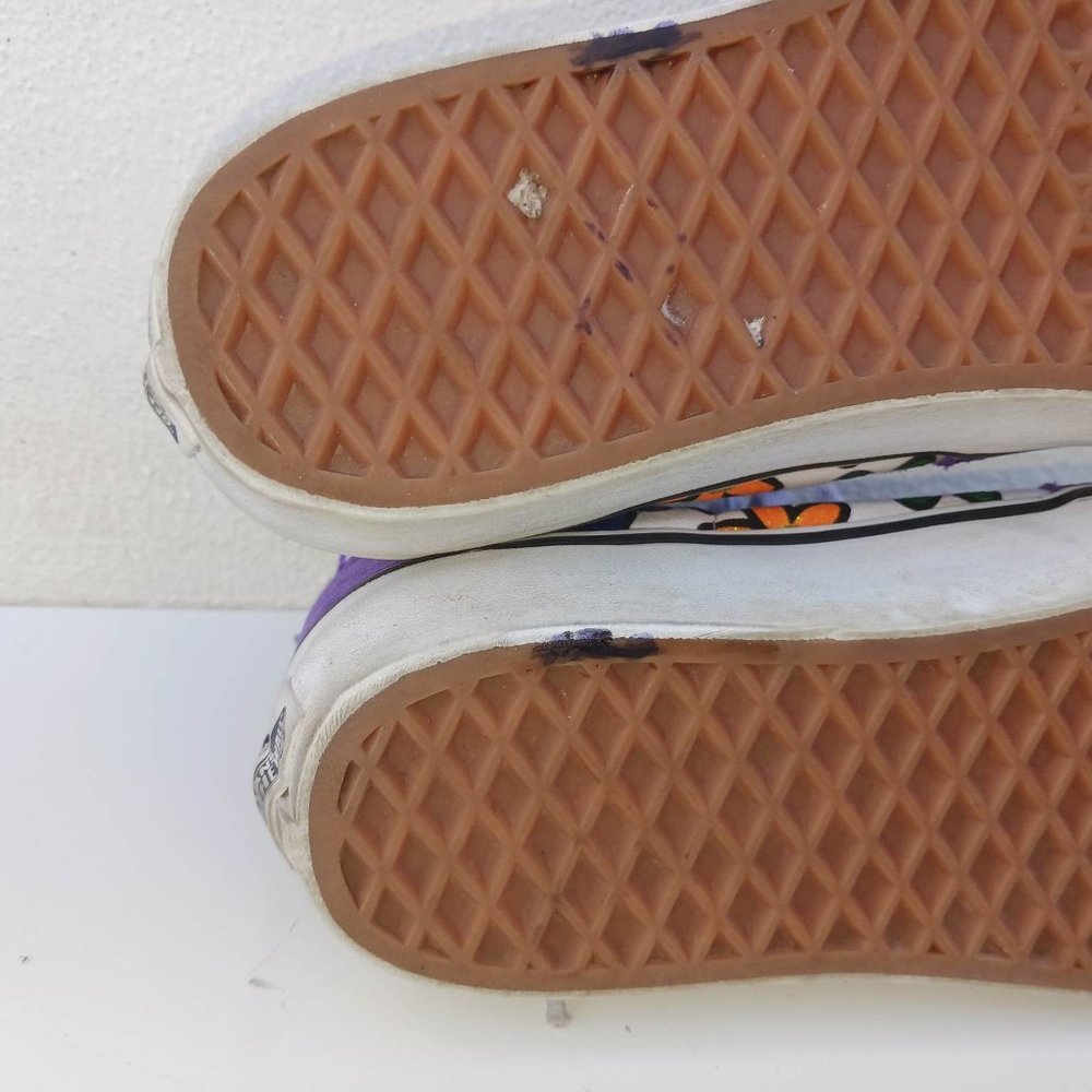 Vans Mens 7.5 Women's Size 9 Purple Rose Skater Board laced Shoes - Picture 8 of 11